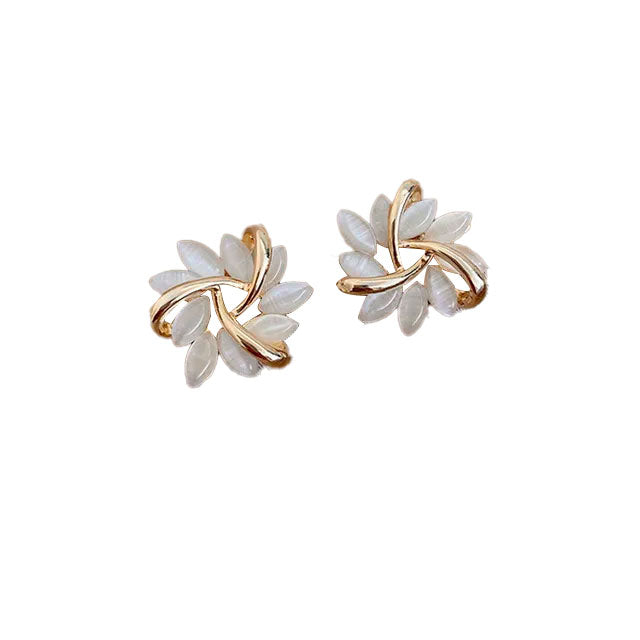 Brinco Feminino de Flores Banhado em Ouro 18K