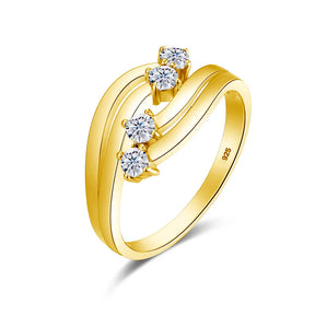 Anel Feminino Realy Banhado em Ouro 18K