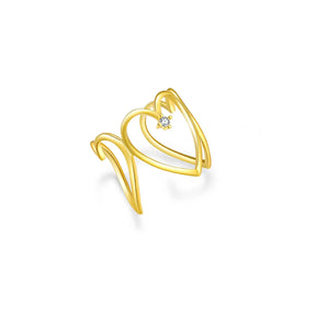 Anel Feminino Luvres Banhado em Ouro 18K